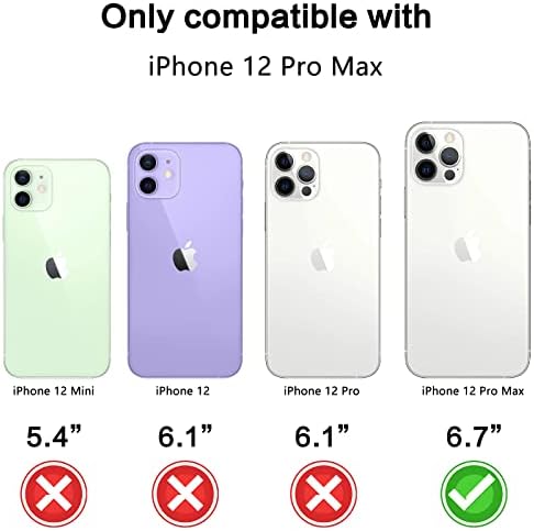 Ywxtw [1 postavljeno zaštitnik objektiva za kameru kompatibilan s iPhone 12 Pro max 6,7 inča, [instalacijski ladica] Aluminijska legura