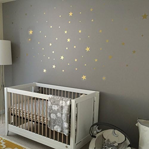 Yokind 117pcs zlatne zvijezde zidne naljepnice uzorak diy zidne naljepnice za dječje sobe dekor doma