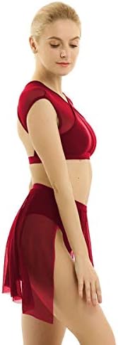 Tiaobug ženske 2 komada asimetrična suvremena odjeća lirskog trbuha kostimi