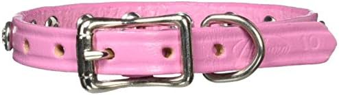 Auburn LeatherCrafters Dog ovvratnik, koža, boja, Minnie Maddie, ružičasta, inozemna izravna dužina uvoza: cca. 9,8 inča