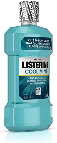 Listerine Cool menta antiseptičko ispiranje usta za loš dah, plak i gingivitis, 1 l