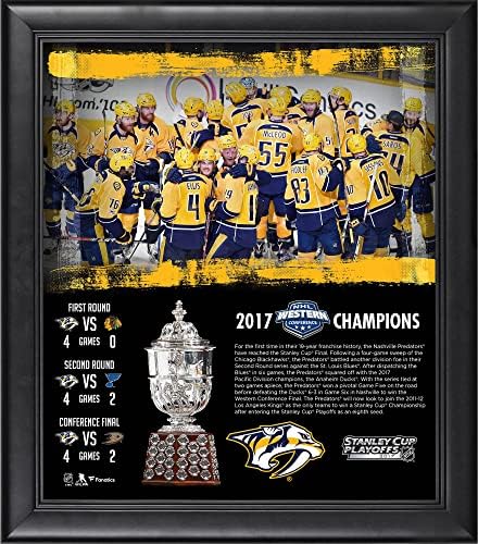Nashville Predatori uokvireni 15 x 17 2017 NHL Western Conference Champion Collage - NHL Team Plakes i kolaži