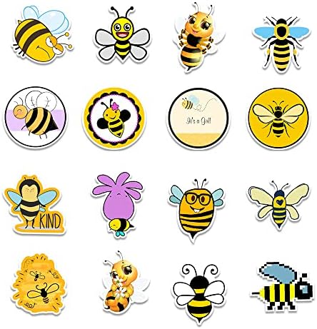 50pcs naljepnice za pčele Bee naljepnice za djecu, slatke naljepnice za životinje za ukrašavanje vodonepropusne vinilne naljepnice
