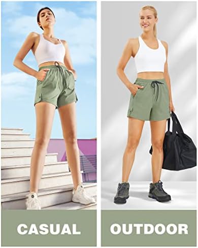 AFITNE Ženske 4 planinarske kratke hlače brze suhe lagane kratke hlače na otvorenom atletskim golf kratkim hlačama s džepovima otpornim