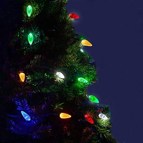 NIOSTA C6 Božićna lampica, jagoda baterijska lampica s timerom, 50 LED 26ft božićnih lampica s 8 načina rasvjete za Xmas Tree Unutarnji