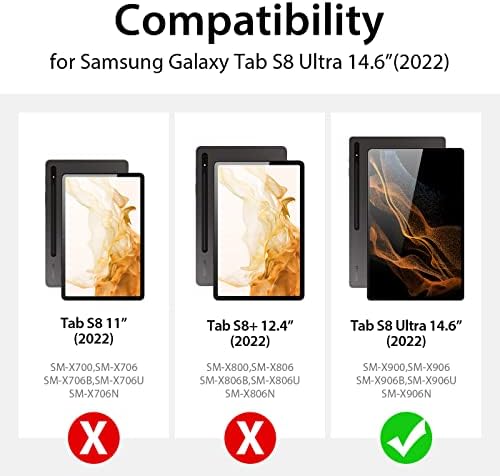 Slučaj za Samsung Galaxy Tab S8 Ultra 14,6 inčni trostruki vitki stalak mekana stražnja zaštitna kućišta Automatsko spavanje/buđenje