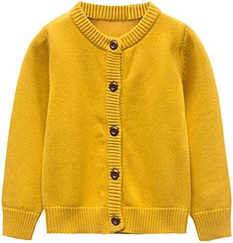 Blistavo zrno malter pleteni kardigan džemperi Dječaci Dječaci pamučna čvrsta boja Osnovni džemper 18m-6t