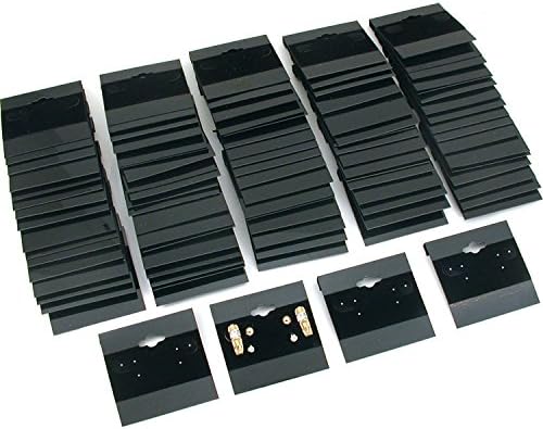 25 2 kartice za vješanje crnih naušnica Crne flocked kartice za vješanje naušnica 25 2 inča