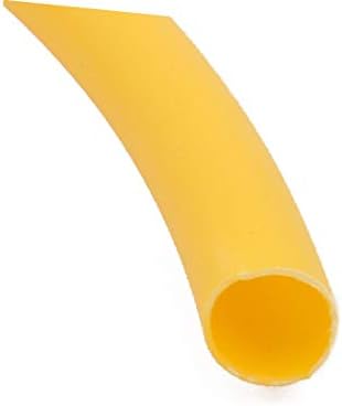 X-DREE 2M duljina unutarnjeg dia 6,4 mm poliolefin toplina Slaba cijevi Slušanja žuta (tubo termoretractil de poliolefina de 6 mm de
