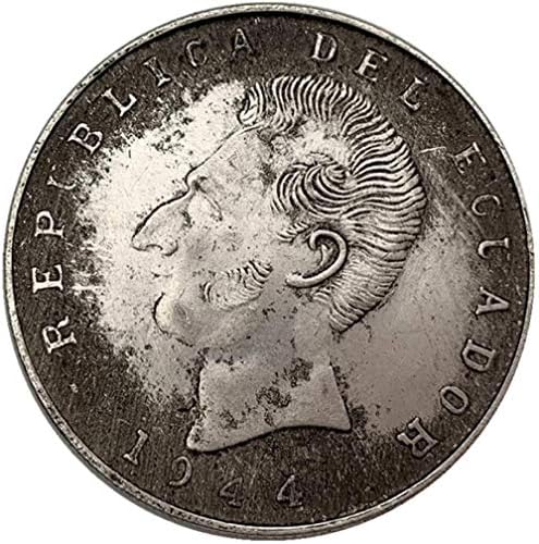 1944. Južna Amerika Ekvador Antique Stari bakar i srebrni prigodni novčić Prikupljanje srebrnog dolara zanatske medalje kopija kopija