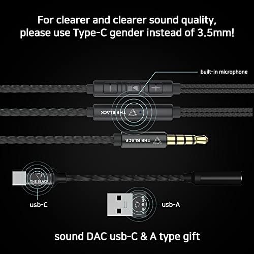 Crni 9-milimetarski Dvostruki upravljački kabel za upravljanje mikrofonom od 3,5 mm ergonomski dizajn, slušalice upakirane u futrole-optimizirane