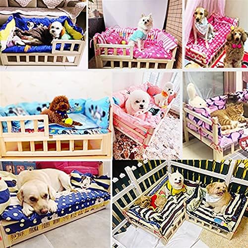 YSML čvrsti drveni kreveti za pse, snažno opterećenje izdržljivog salona za kućne ljubimce, za velikog srednjeg malog kućnog ljubimca)