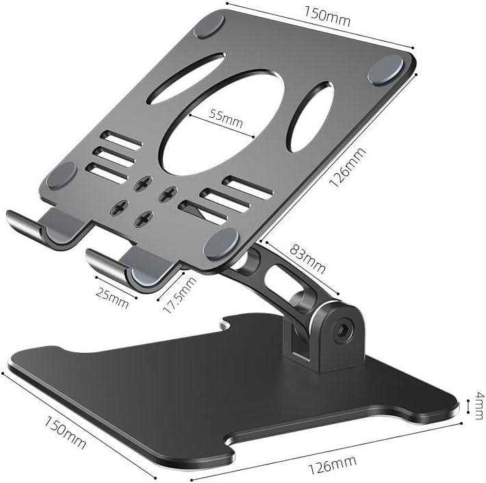 Aluminijski stolni tablet postolje dvostruke osi Dizajn Visina/kut podesivi tableti držača pametnih telefona Stand Stand Stand