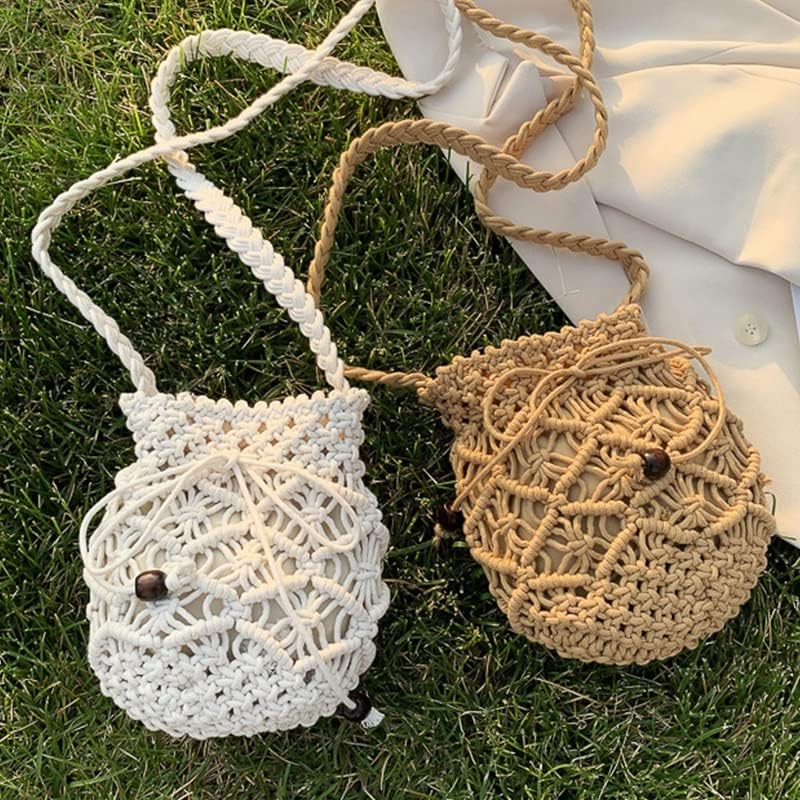 Ljetne torbe Na ramenu s ručno izrađenom kantom od pamuka i lana, torbe Na ramenu, putna torba za plažu, torbica