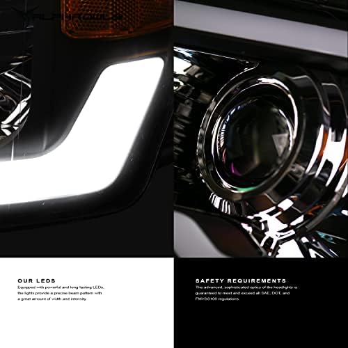 Prednja svjetla projektora 8711361 s bijelom LED trakom-krom-jantar prikladna su za 9150 2004-2008 / 2006-2008