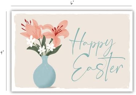 M&H poziva 50 sretnih uskršnjih razglednica - proljetni cvjetni dizajn - Razglednice za klijente, članove crkve, prijatelje i kupce