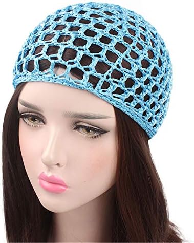 Ženska mekana viskozna kapa za Snood s mrežicom za kosu heklana mrežica za kosu mješovitih boja