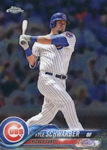 2018 Topps Chrome 56 Kyle Schwarber Chicago Cubs Baseball Card - GotBaseballCards