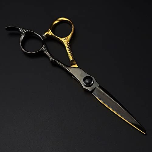 Škare za rezanje kose, 6 -inčni profesionalni Japan 440C čelični škara crna zlatna škara za kosu za kosu frizura brijač za rezanje