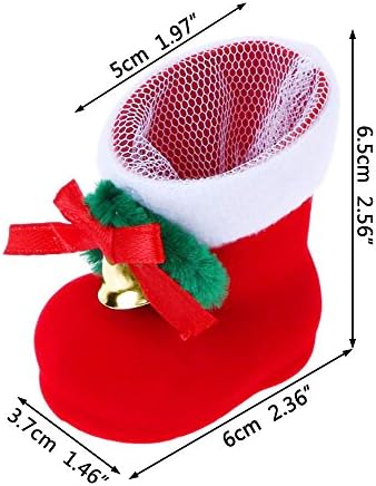 10pcs božićne slatkiše crvene čizme cipele Djeda Djeda poklon čarapa grickalice olovke kontejnere torbe za dom ukrasi xmas ukrasi drveća