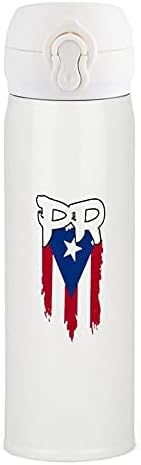 Portoriko zastava PR Portorikanski boricua nehrđajući čelik izolirana boca za vodu šalica čaj za kavu za sportski biciklizam planinarenje