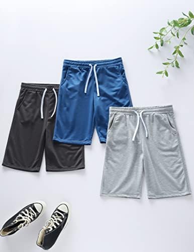 Liberty Pro 3-Pack mladići dječaci kratke kratke hlače atletski casual jogger kratke hlače s džepovima, Terry tkanina Activewear