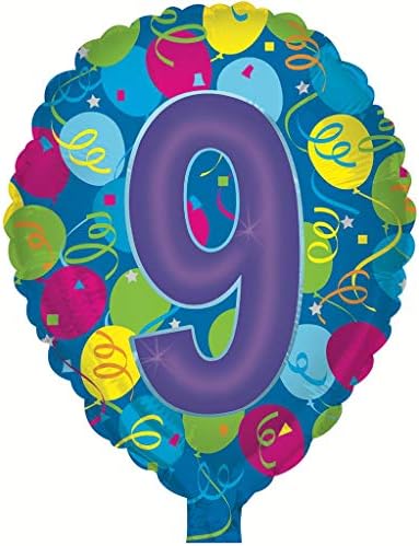 18 inčni broj 9 oblik balona svijetli ukrasi za zabavu PKG/5