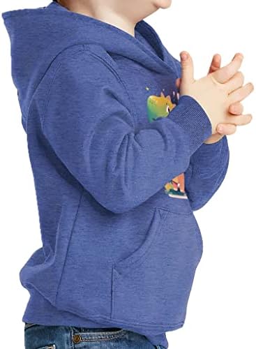 Kawaii Dinosaur Toddler Pulover Hoodie - Umjetnička spužva Hoodie - cool hoodie za djecu