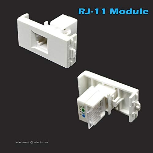 Zidna ploča s 1 RJ45 CAT6 + 2 RJ-11 priključaka Bijela zidna ploča za prednju ploču za Keystone Ethernet Cable CAT3 Telefonska linija