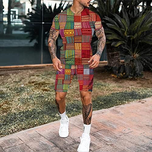 BMISEGM muškarci odgovara Slim Fit muškim brzim suhim 3D odijelom s kratkim rukavima kratke hlače na plaži tropska havajska sportska