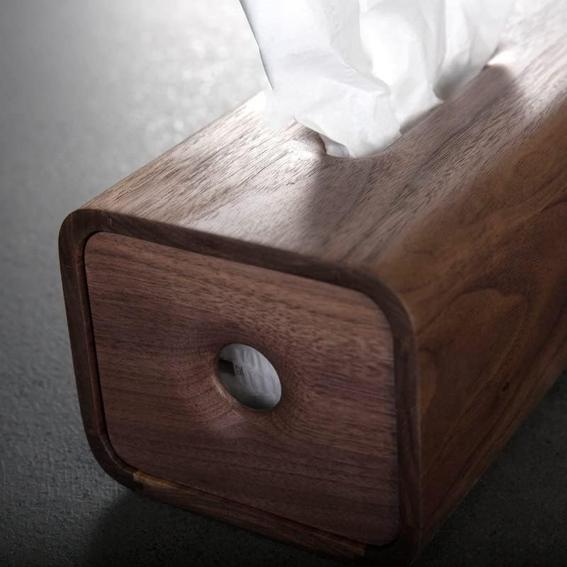 Wykdd apanese u stilu crni orah hrastov tkivo kutija od čvrstog drva pravokutna kutija za odlaganje kućišta home radna površina papirnati