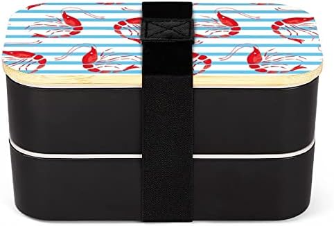 Kutija za ručak s dvostrukim slojem od škampi Akvarel s priborom Spremnik za ručak Sadrži 2 spremnika