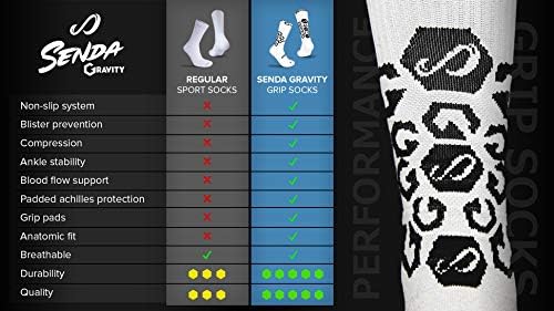 SENDA USHUAIA PRO 2.0 Unutarnji nogomet, Court i Futsal Shoes & Gravity Performance Grip čarape
