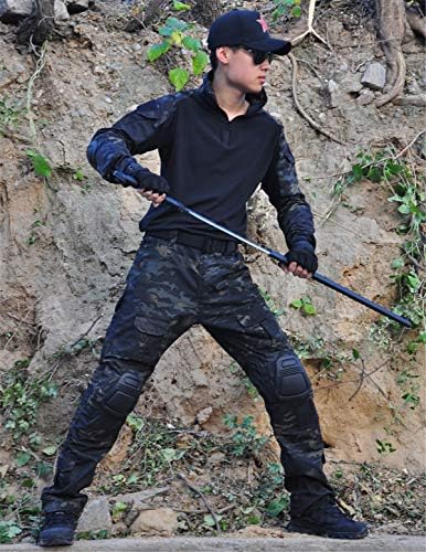 Muška taktička ratna odijela s dugim rukavima, pripijena odora, borbena košulja i hlače s jastučićima za koljena
