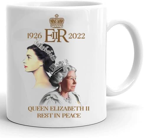Minto Odmor u miru kraljica Elizabeta II 1926. - 2022. šalica, sjećajući se šalice kraljice Elizabete, šalice kraljice Engleske Memorijalne