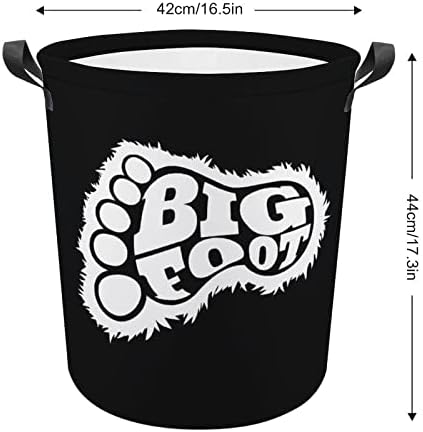 Silueta dvorišta Bigfoota okrugla košara za rublje sklopive vodootporne košare za prljavu odjeću s ručkama torba za odlaganje rublja