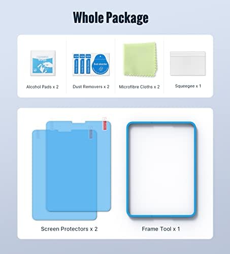 Moko s 2-paketom papira od kaljenog staklenog zaslona Zaštitnik zaslona iPad Air 5th/4. generacija 10.9 2022/2020, iPad Pro 11 2018/2020/2021,