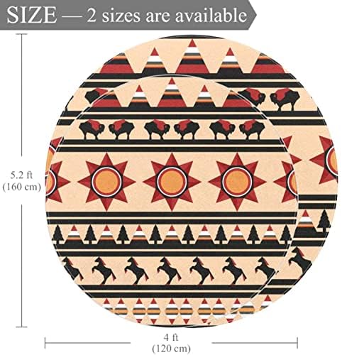 Llnsupply velika veličina 4 ft okrugla dječja igrališta prostirka native indijanski vrtić jastučić non Slip Kids tepih playmat child