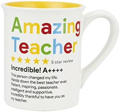 Enesco Naše ime je blato zadivljujuće učitelj nevjerojatna šalica za kavu s pet zvjezdica, 16 unce, višebojan
