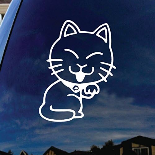 SocoOldesign Happy Kitty Licking Paw Auto prozor vinil naljepnica naljepnica 6 visok