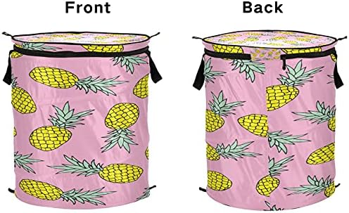 ljetna skočna košara za rublje od ananasa s patentnim zatvaračem, sklopiva skočna košara za prljavu odjeću s ručkama za studentski