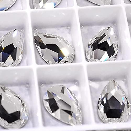 100 pcs AB Mix Boje Savjeti za nokte Rhinestones Flat Pixie Crystal Drop Diamonds 3D Manicure Nakit Umjetnički ukras nakita -
