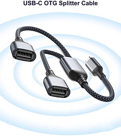 BaseSailor USB C muški do dvostrukog USB adapter za kabelske kabel 3,3ft, Thunderbolt 3 za dvostruko tipa A 2.0 OTG pretvarač kabela