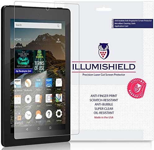 Zaštitnik zaslona IllISHISHILD kompatibilan s Fire 7 Clear HD Shield Antibuteble i Anti-Fingerprint PET film
