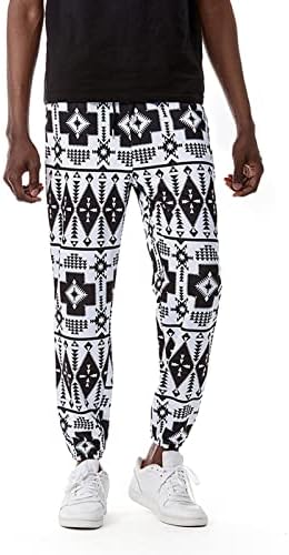 Zapadni Aztec tiskani joggers hlače za muškarce modno casual etnički stil hlače ulične odjeće duge hlače labave trenerke