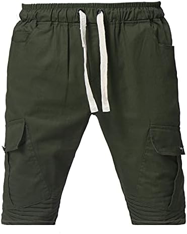 Zabavni muškarci kratki gumb gumb solidne muške ljetne ležerne džepne hlače u džepnim hlačama muške hlače pjena pjena