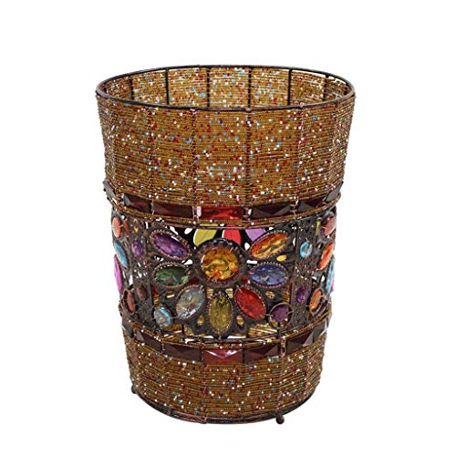 Otkriveni kanta za smeće mogu reciklirati kante za smeće za smeće ručno izrađene perle originalne kovano željezo staklo kuhinjsko smeće