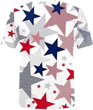 Ženske majice 4. srpnja američke zastave vrhovi zvijezde pruge kratke rukave o-vratne majice usana bluzama neovisnosti