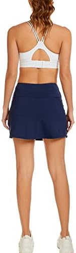 Aderea ženske teniske suknje s džepovima s aktivnom odjećom golf skorte s kratkim hlačama s visokim strukom, mini suknjama