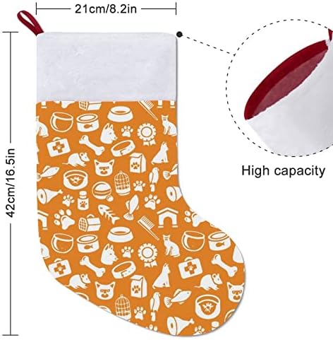Miša i mačja riba personalizirana božićna čarapa Obiteljska zabava Obiteljski kamin Obiteljski ukrasi